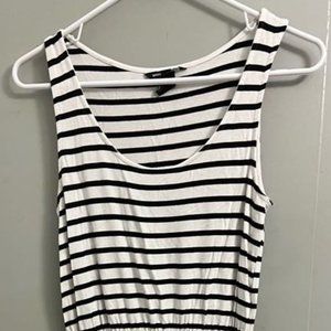 H&M Striped Black & White Sleeveless Dress XS